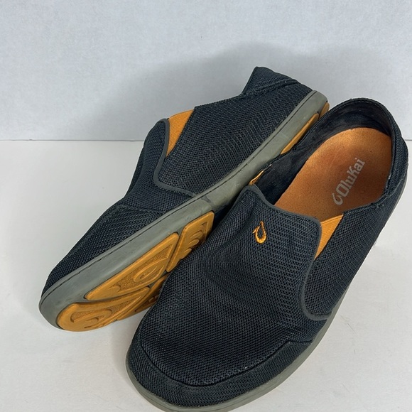 Olukai Mens Mesh Loafers Shoes US 10 Gray Slip On Comfort - Picture 4 of 7